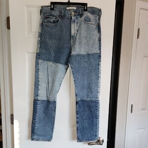 PACSUN Two-Tone Patchwork Jeans